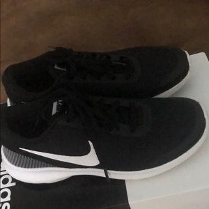 Black and white nike sneakers